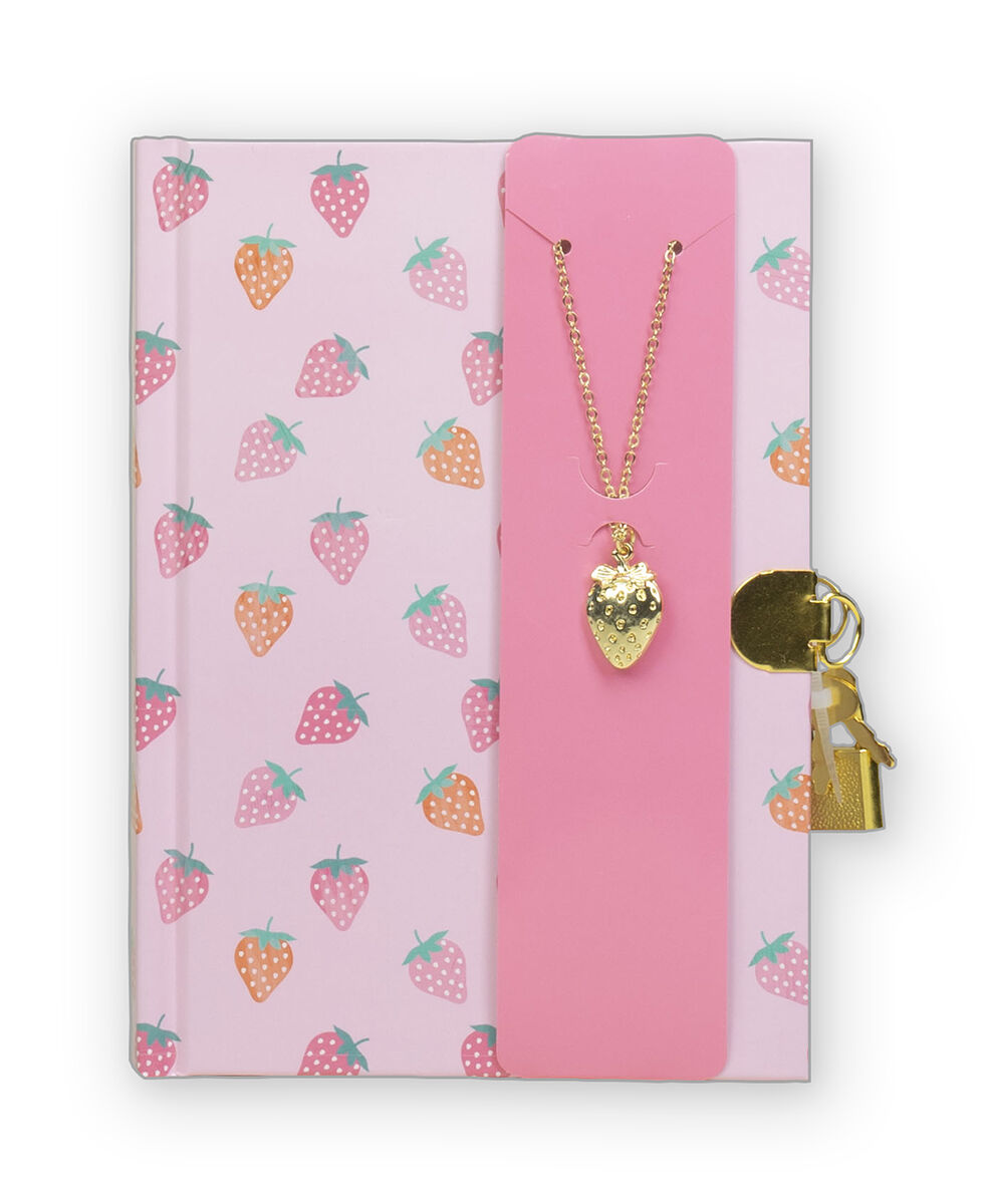 Strawberry Diary with Necklace