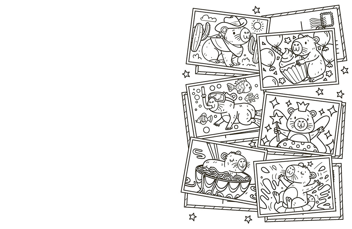 Thumbnail 4Capybara Cuties: Cozy Colouring Book