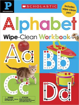  Scholastic Early Learners: Pre-K Alphabet Wipe-Clean Workbook 