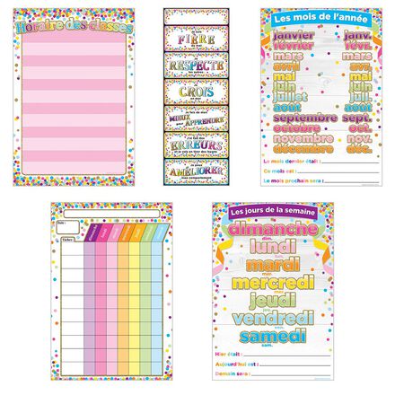 Ensemble d'affiches pour la classe Confettis   Ensemble d'affiches pour la classe Confettis