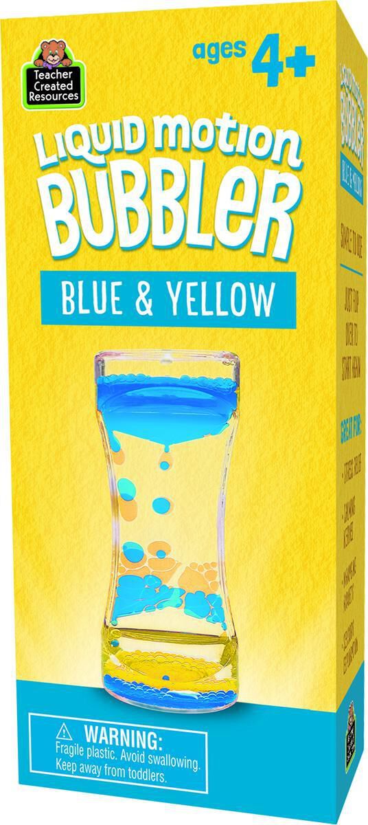 Thumbnail 3 Liquid Motion Bubbler: Blue and Yellow 