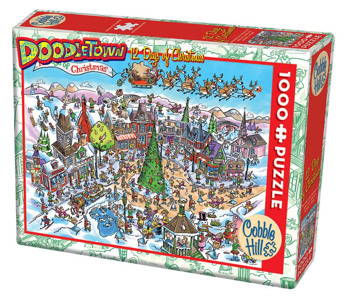  Doodletown 12 Days of Christmas 1000 Piece Puzzle 