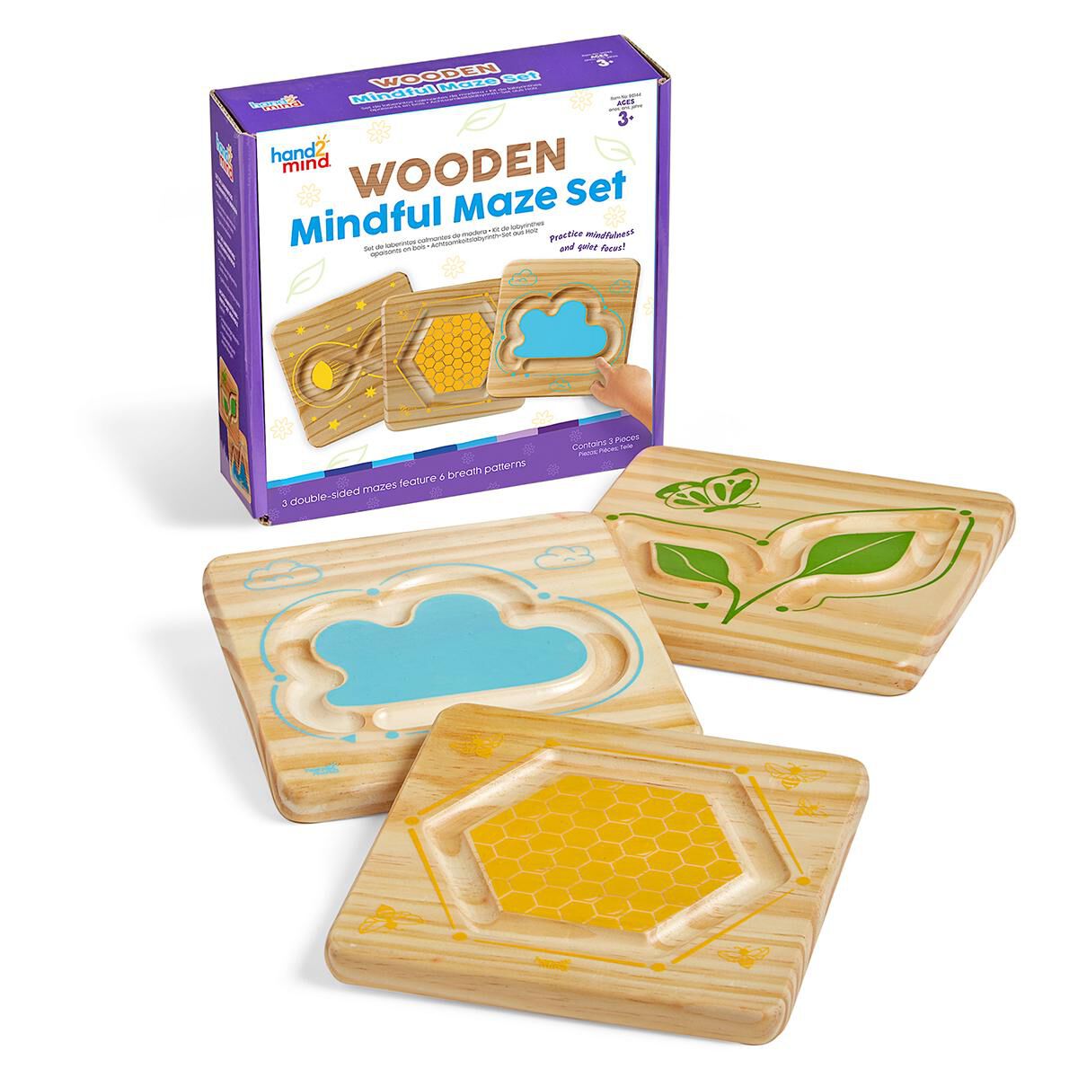 Thumbnail 3 Wooden Mindful Maze Set 