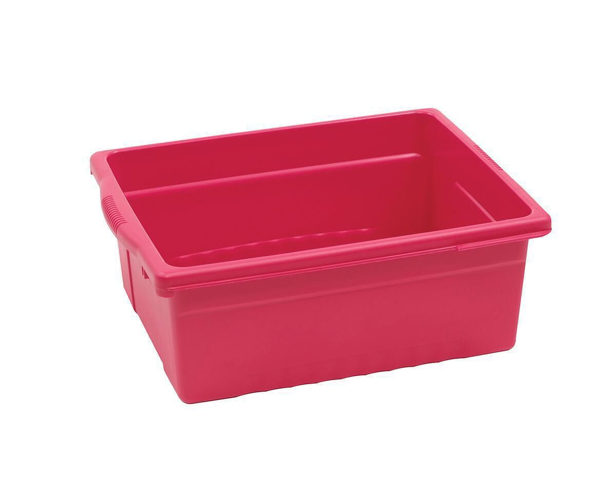 Thumbnail 3Small Bamboo Book Browser Cart with Vibrant Tubs