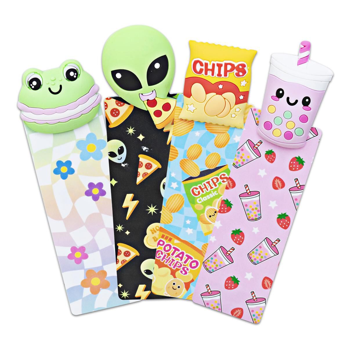  3D PVC Shape Bookmarks 12 Pack 