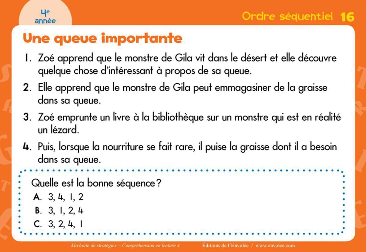 Thumbnail 3 Ma bo&icirc;te de strat&eacute;gies : Compr&eacute;hension en lecture 4 