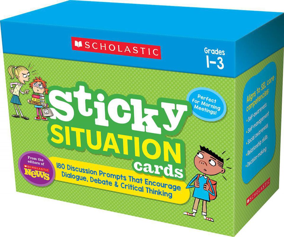  Scholastic News Sticky Situation Cards: Grades 1-3: 180  Discussion Prompts That Encourage Dialogue, Debate & Critical Thinking:  9781338751734: Scholastic Teaching Resources: Books