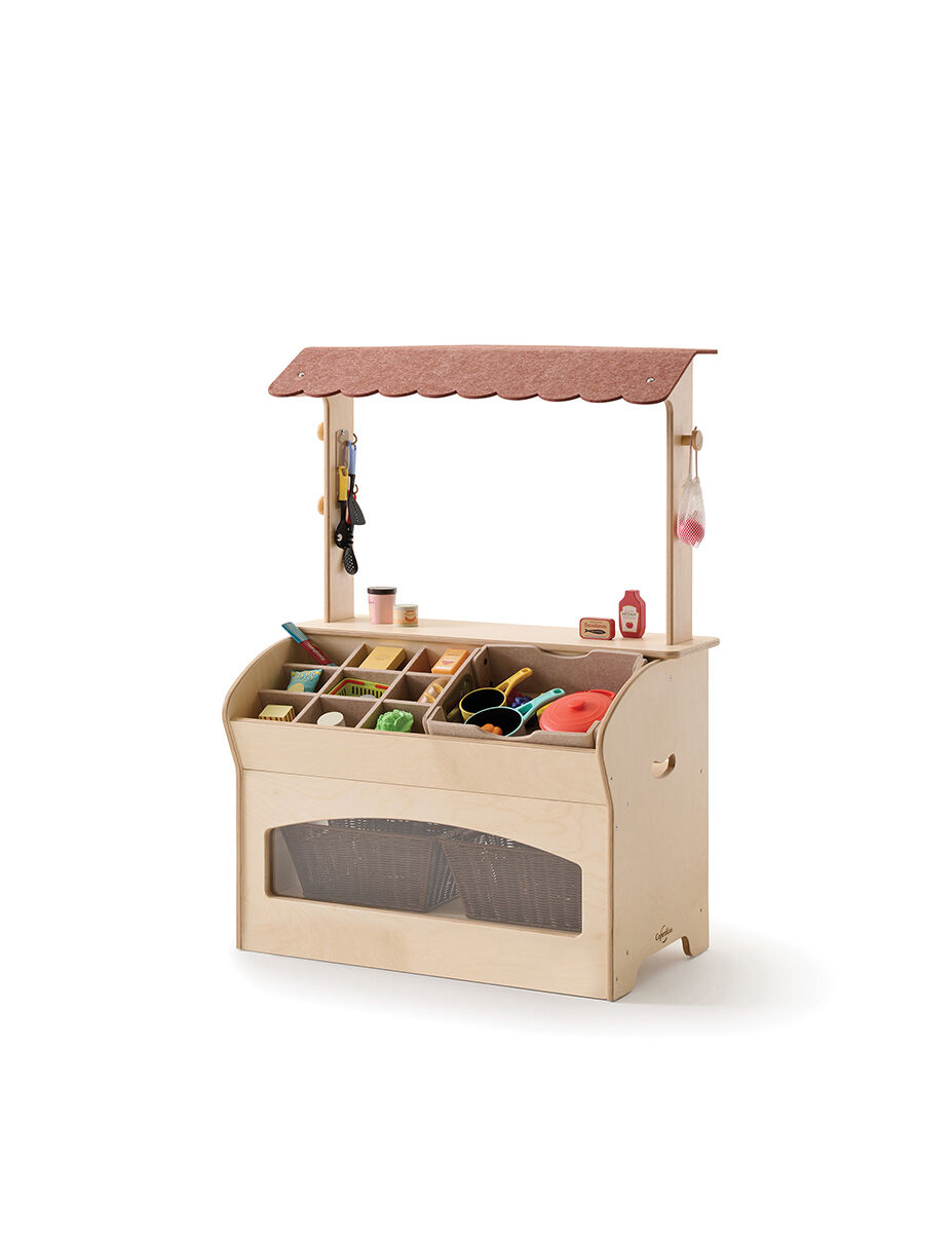Thumbnail 3Seoras Birch Market Stand (Solid Kickplate)