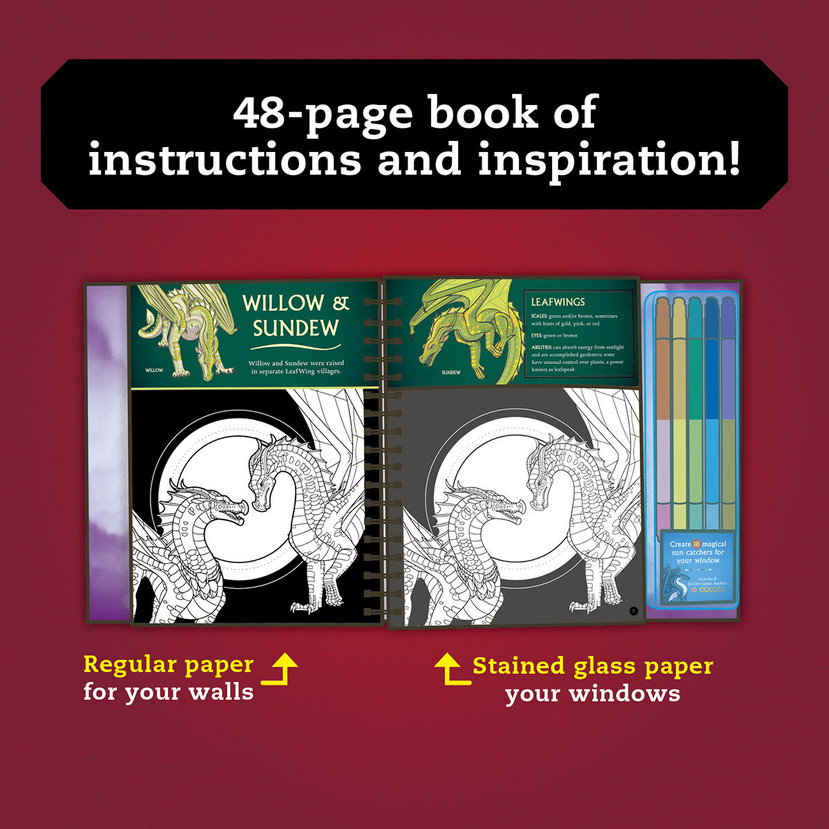 Thumbnail 5 Klutz The Official Wings of Fire Stained Glass Art Book 