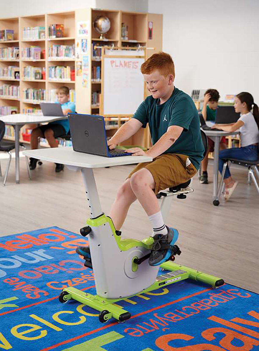 Thumbnail 10Self-Regulation Classroom Pedal Desk with Desktop (Large - Grades 3-6)