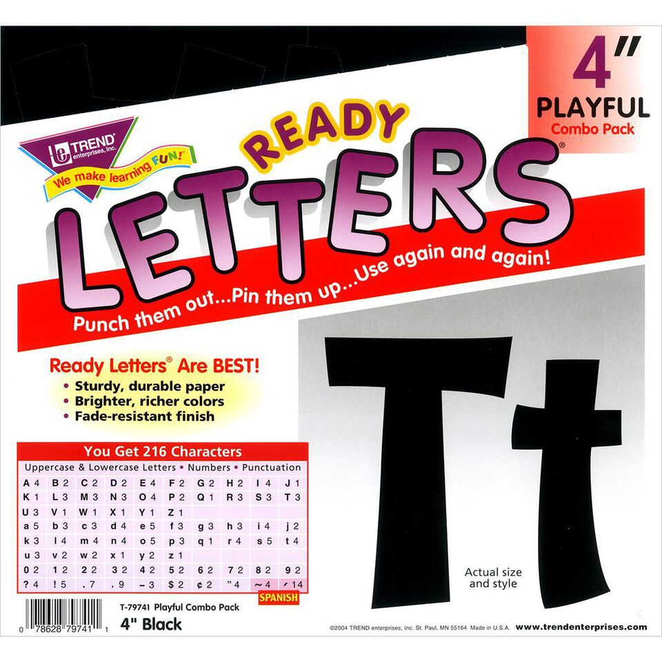 Be Ready Lettering Ready Letters Playful Combo Pack: Black | Scholastic Canada Book Clubs