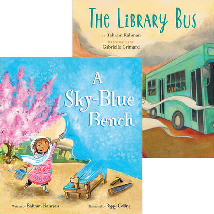  The Library Bus/A Sky Blue Bench 2-Pack 