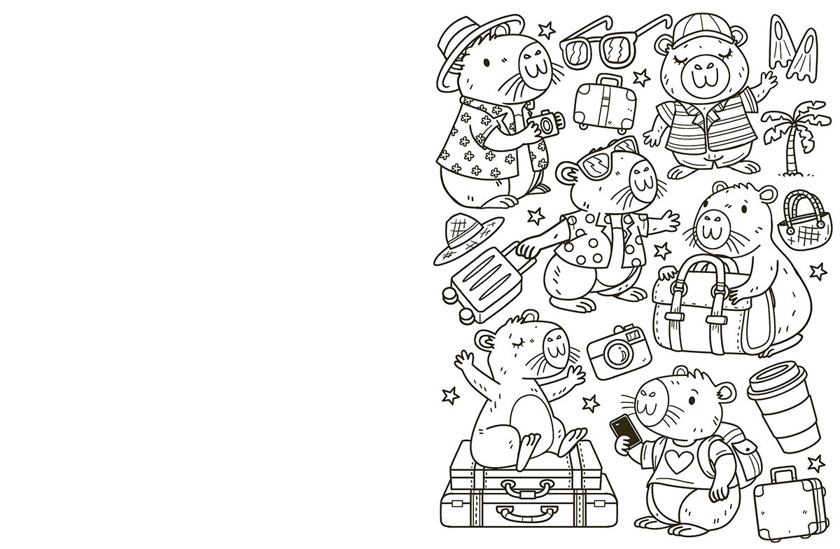 Thumbnail 3 Capybara Cuties: Cozy Colouring Book 