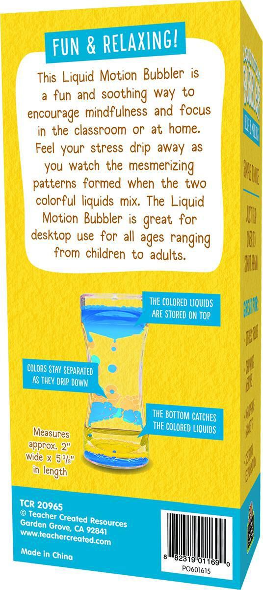 Thumbnail 4 Liquid Motion Bubbler: Blue and Yellow 