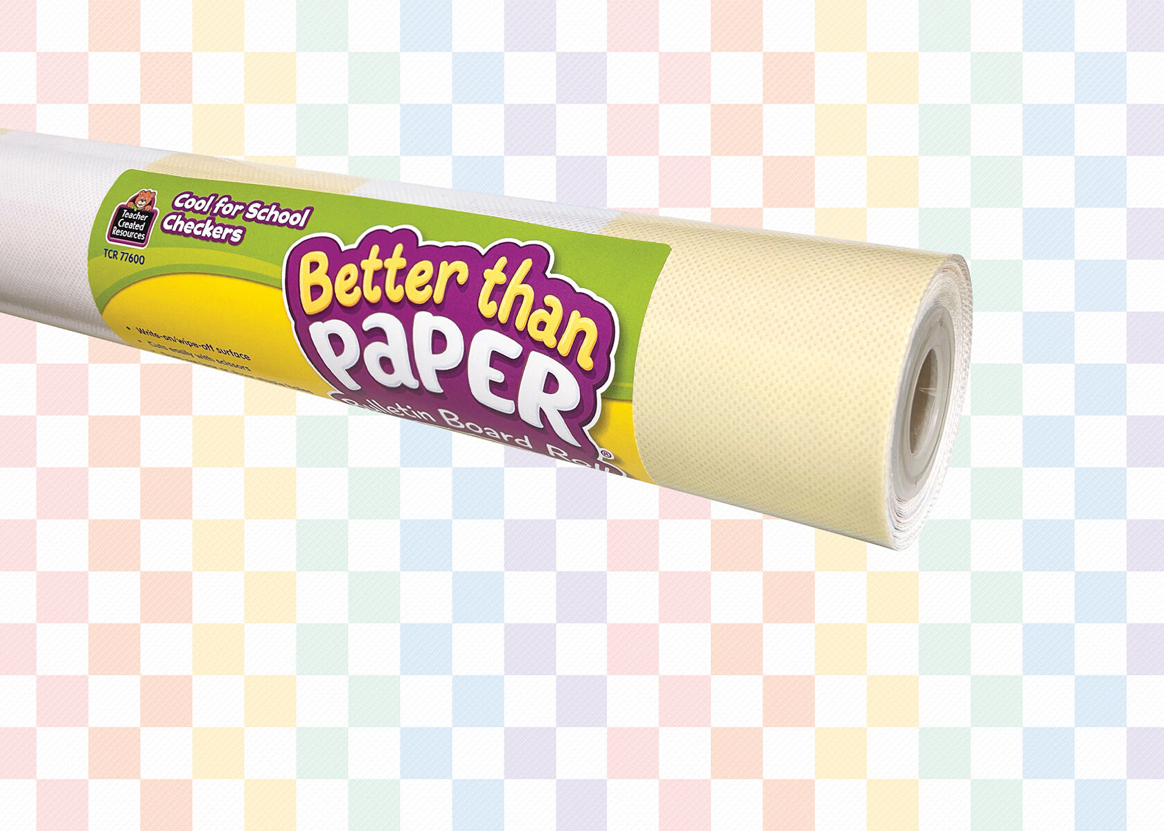 Better Than Paper Bulletin Board Roll: Cool for School Checkers