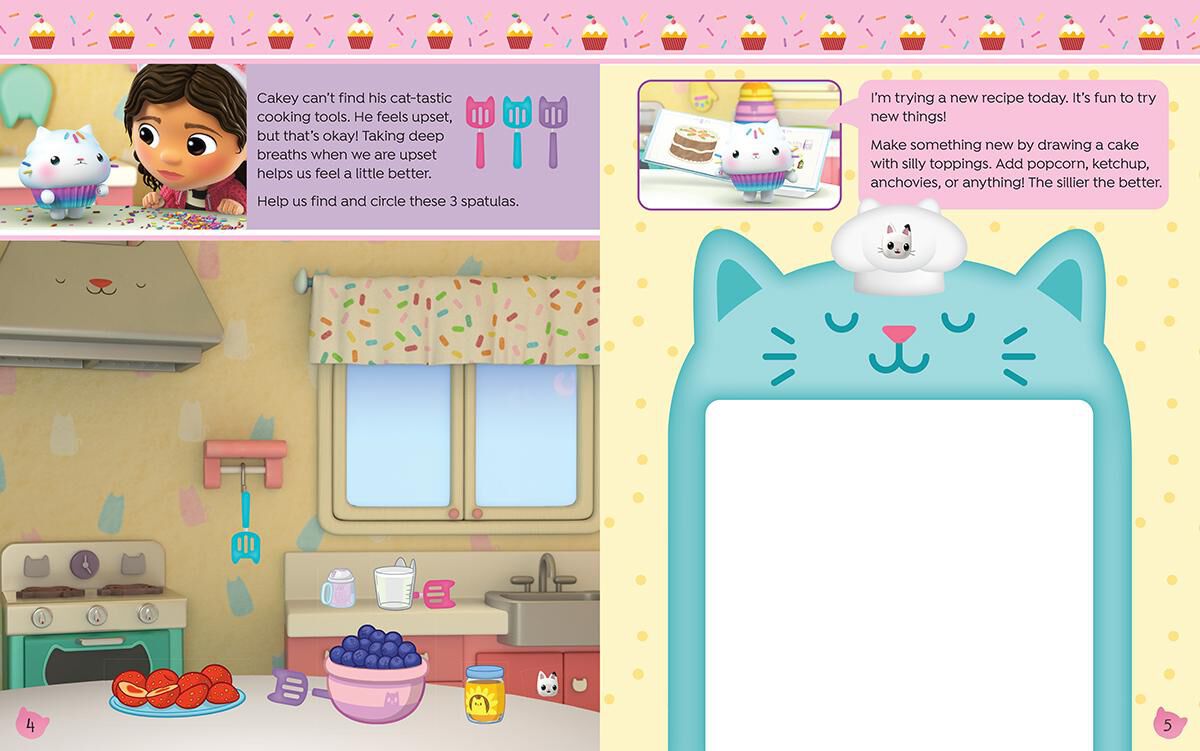 Thumbnail 3 Gabby's Dollhouse: Let's Give It a Go! Activity Book with Pencil Topper 