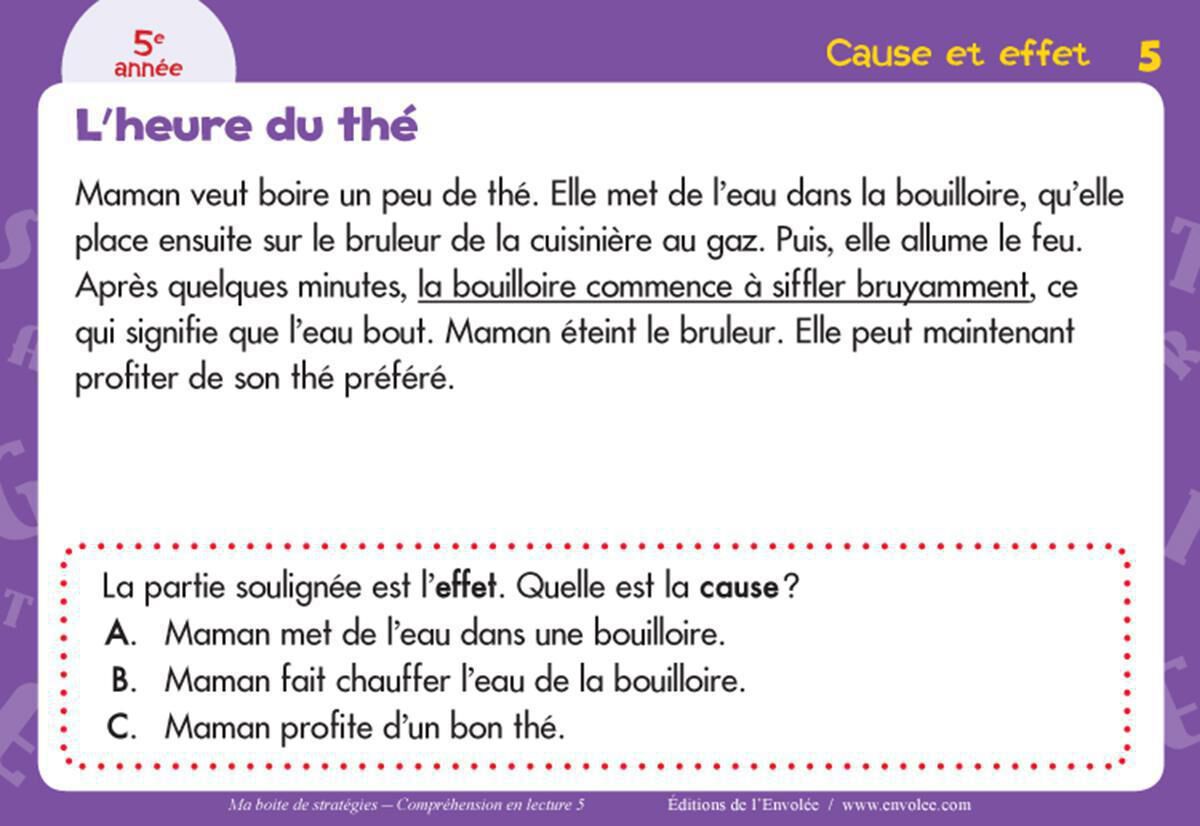 Thumbnail 2 Ma bo&icirc;te de strat&eacute;gies : Compr&eacute;hension en lecture 5 