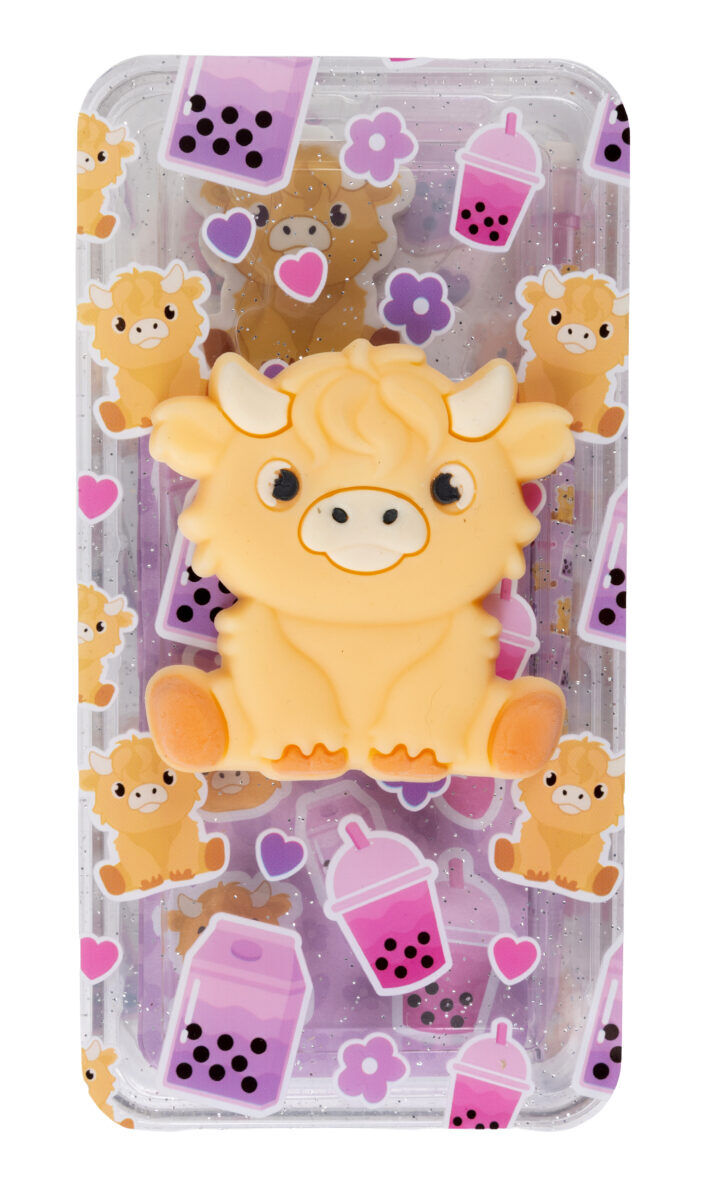 Highland Cow Boba Squishy Case