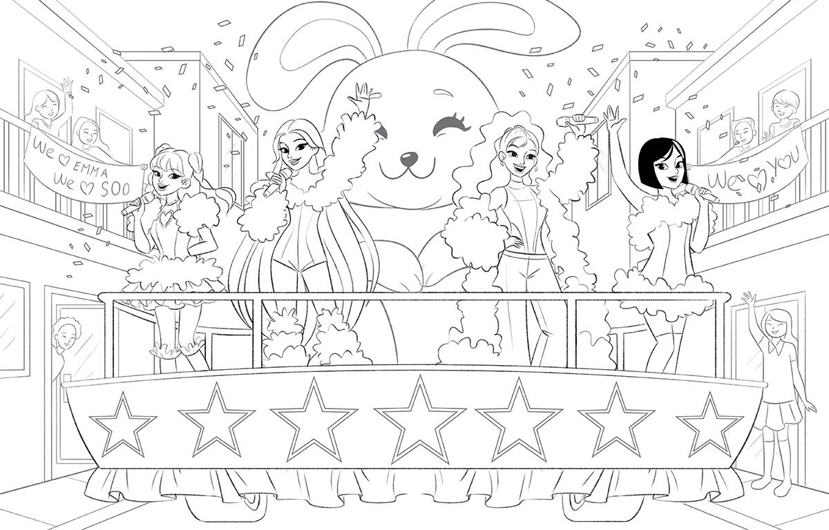 Thumbnail 3K-Pop Girl Power Coloring Book