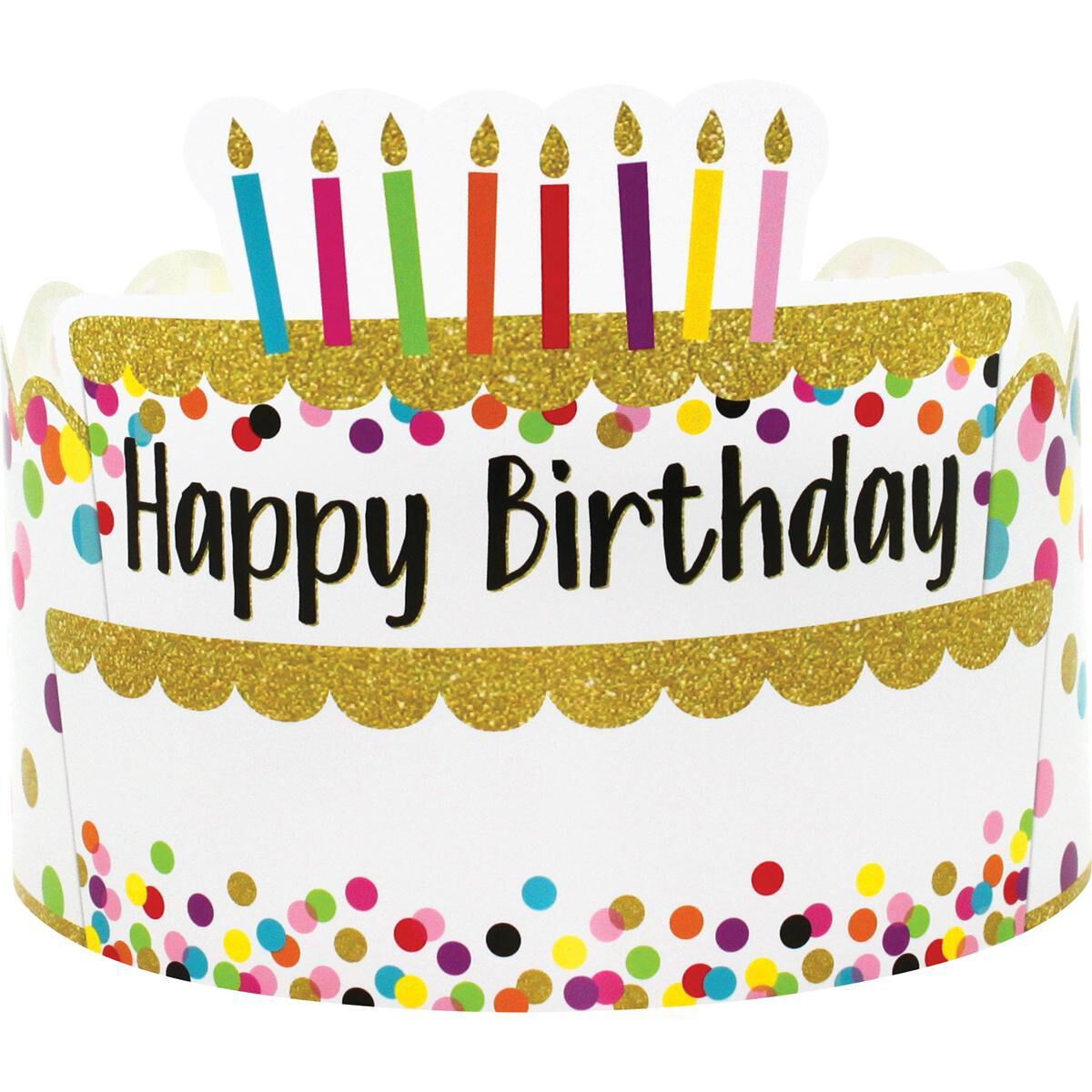  Confetti Happy Birthday Crowns 