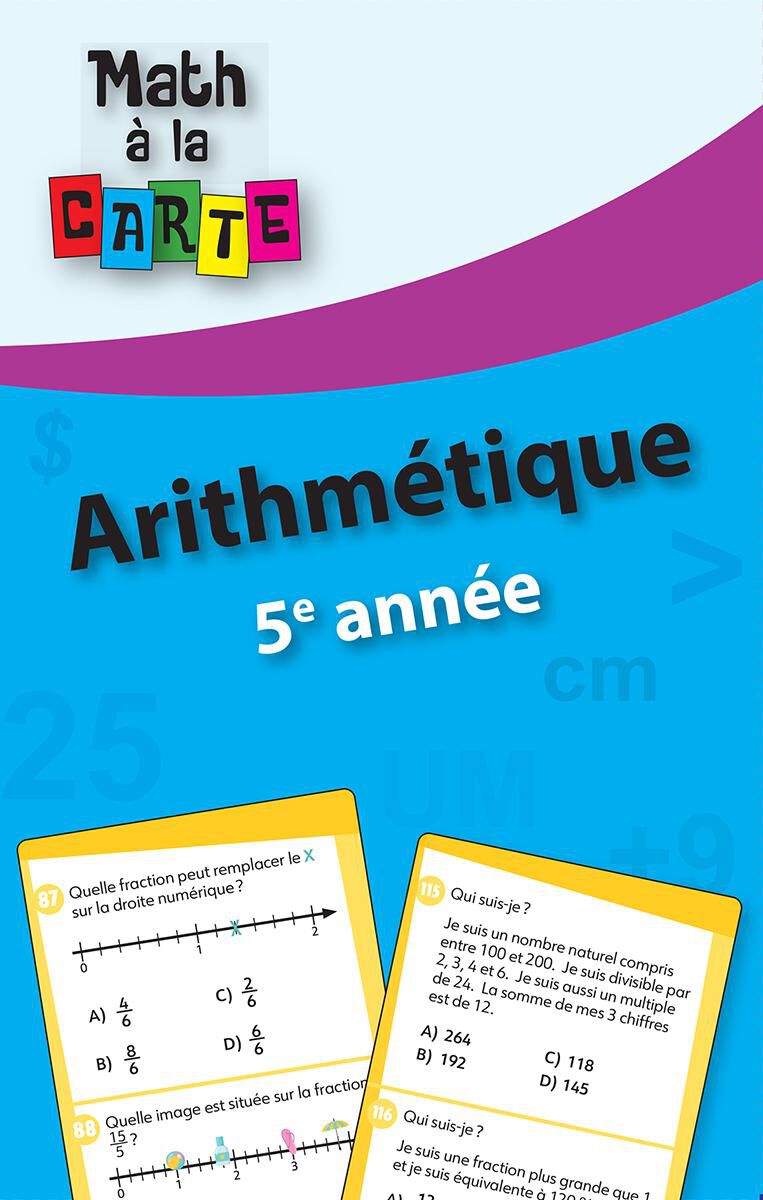  Math &agrave; la carte : Arithm&eacute;tique 5e ann&eacute;e 