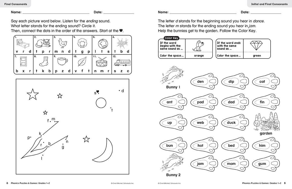 Thumbnail 3 Phonics Puzzles &amp; Games: Grades 1-2 