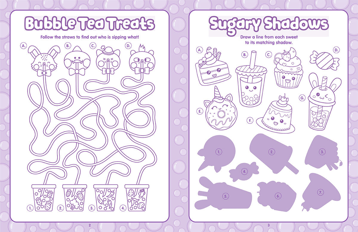Bubble Tea Activity Book with Squishy