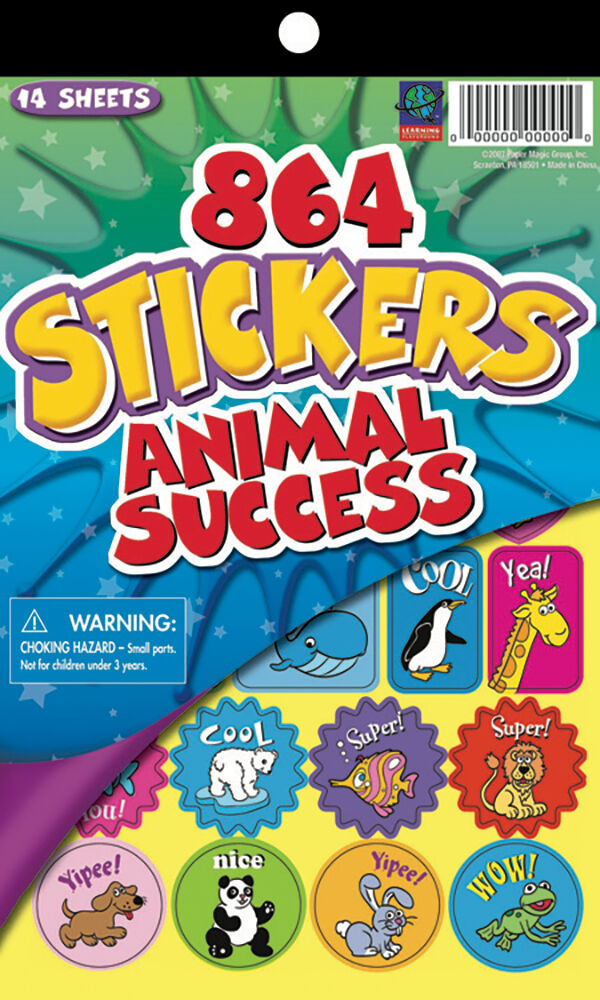  Animal Success Sticker Book 