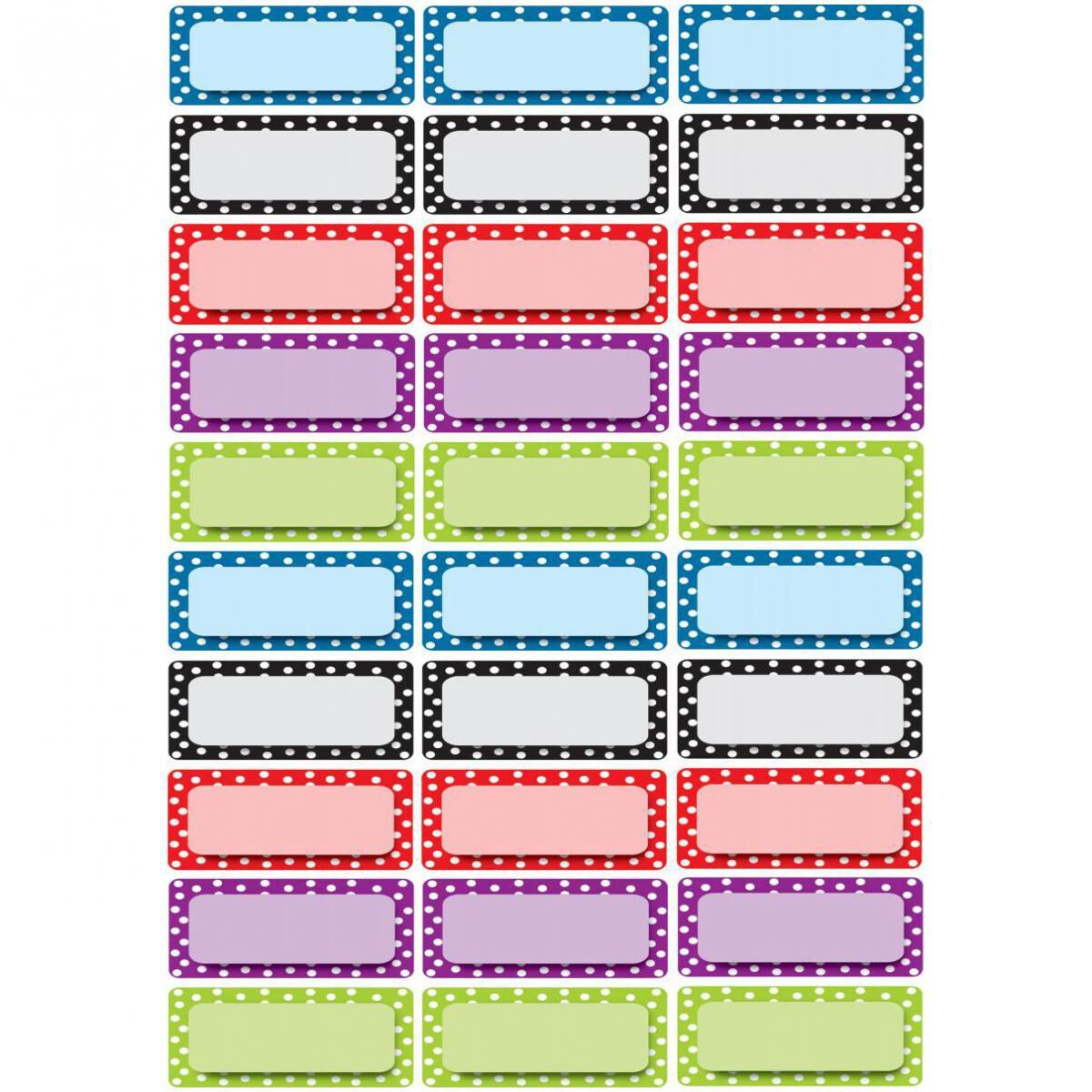 Name Plates Small Colour Dots Scholastic Canada Book Clubs