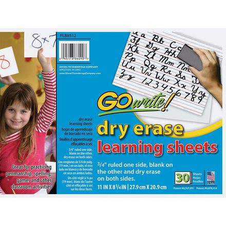 GoWrite!® Dry Erase Learning Sheets 30-Pack   GoWrite!® Dry Erase Learning Sheets 30-Pack