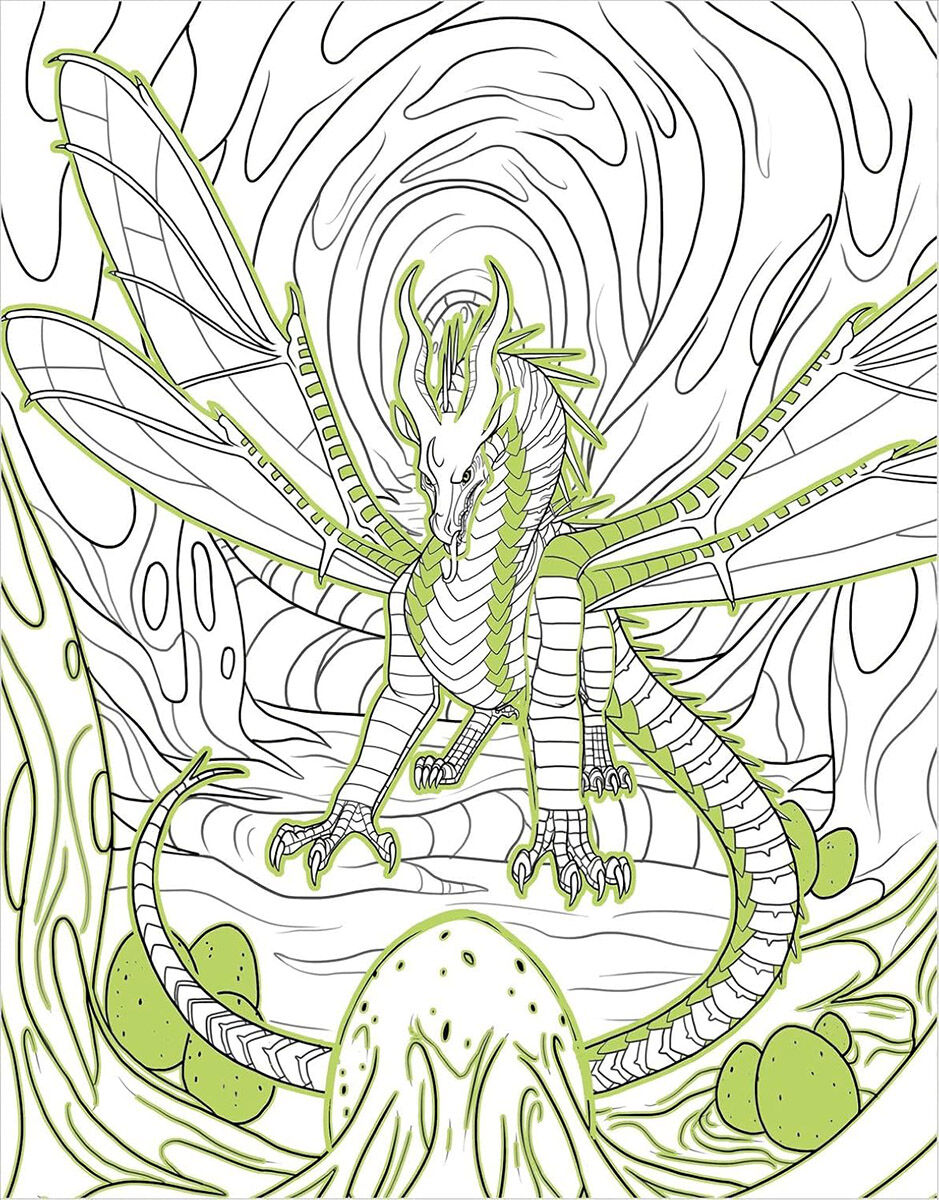 Thumbnail 3Wings of Fire Glow-in-the-Dark Coloring Book
