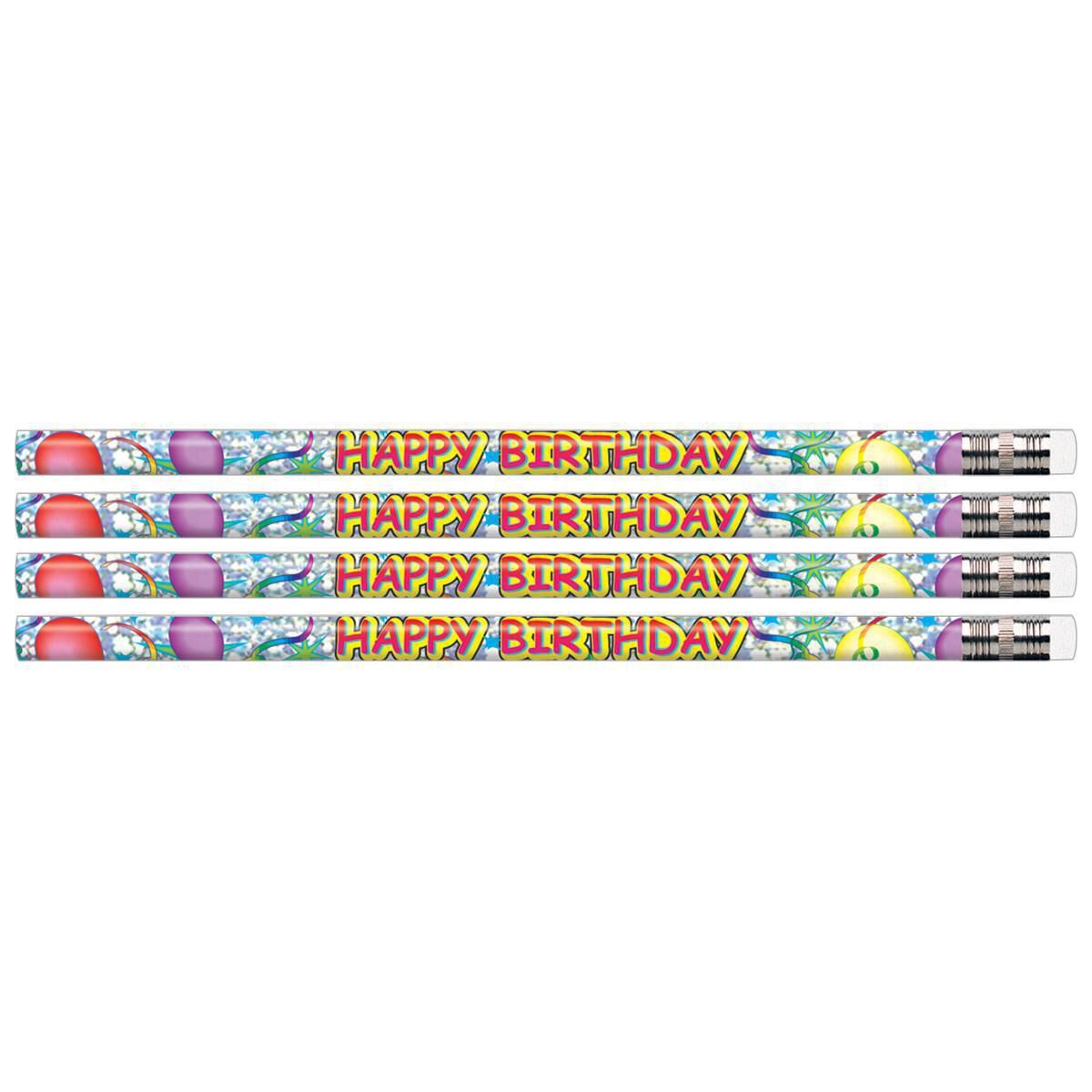 Happy Birthday Glitz Educational Pencils
