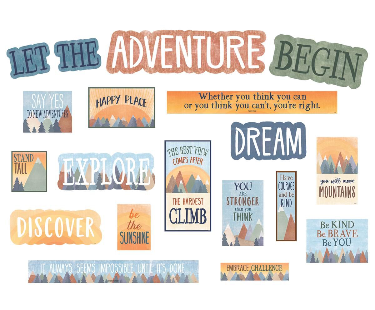 Moving Mountains Mini Bulletin Board Set