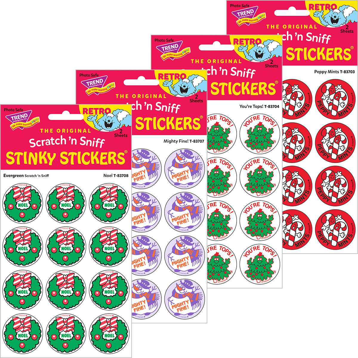 Retro Stinky Stickers Holiday Collection