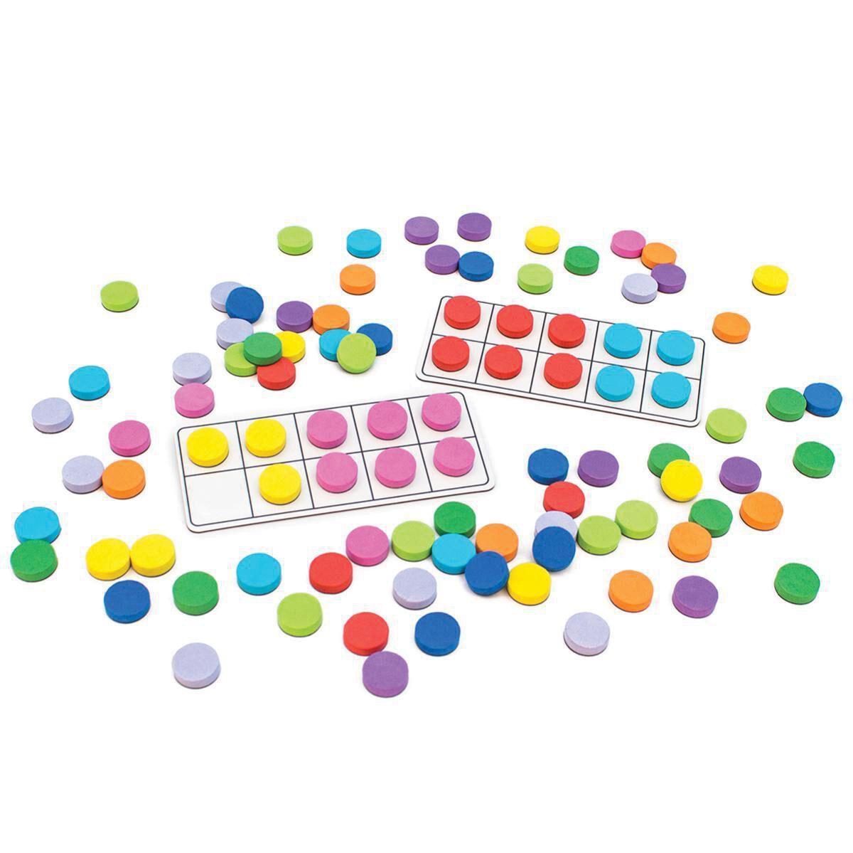 Thumbnail 3Rainbow Magnetic Ten Frames (100 counters, 10 frames)