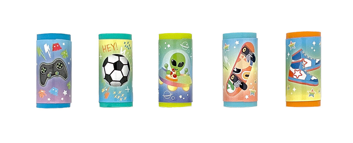 Thumbnail 4Claw Machine Eraser Set: Green Alien