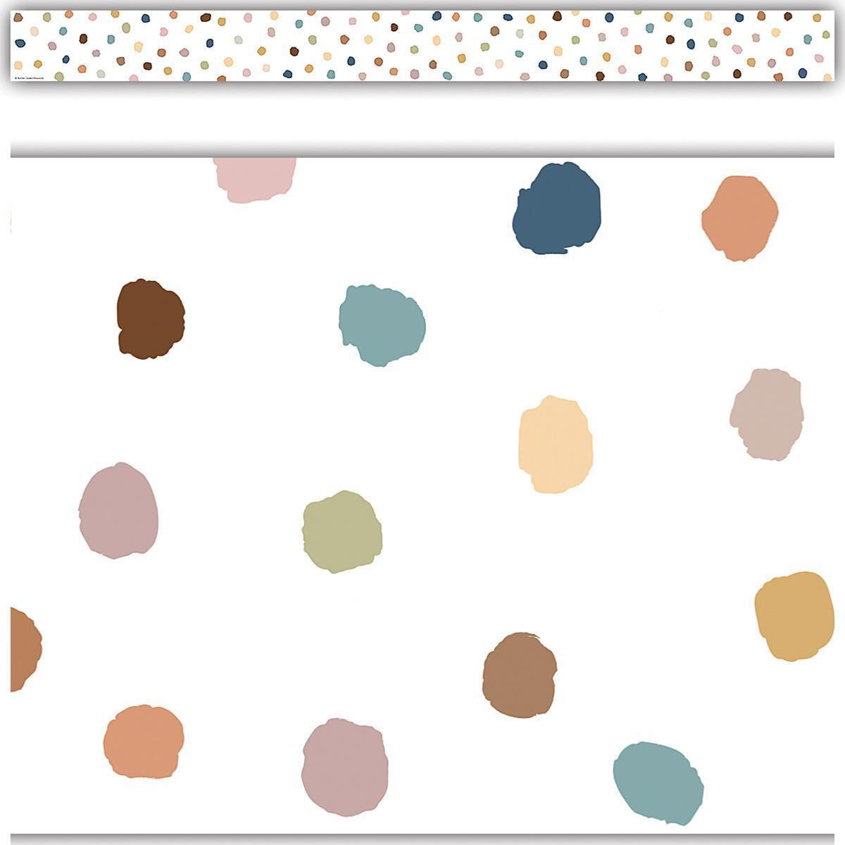 Everyone is Welcome Painted Dots Border Trimmer