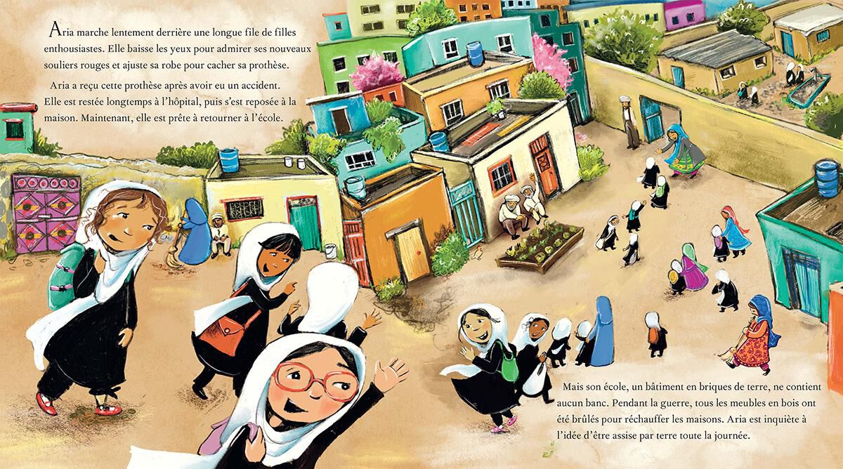 Thumbnail 2 Le banc d'&eacute;cole bleu ciel 