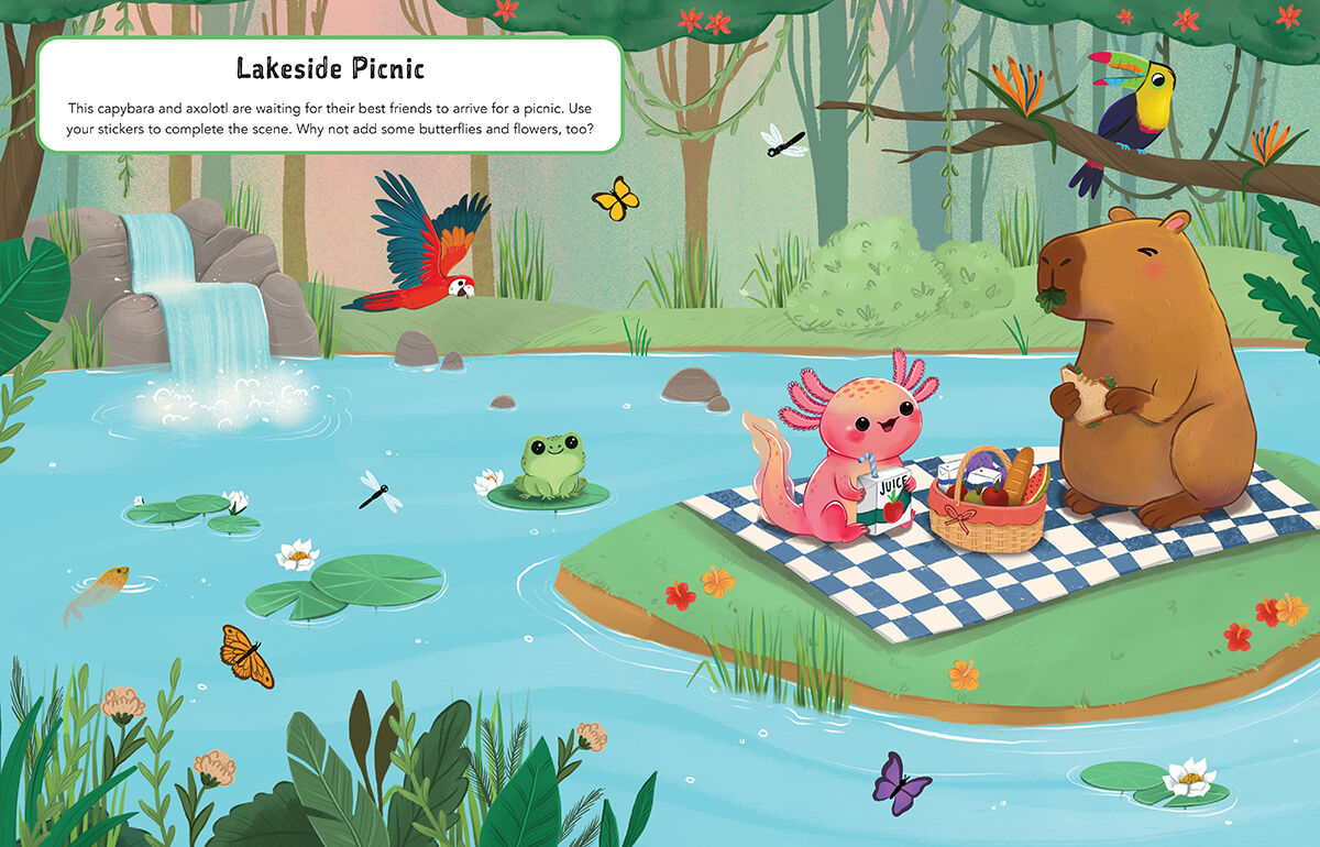 Thumbnail 2Capybara & Axolotl: Best Friends Sticker Book