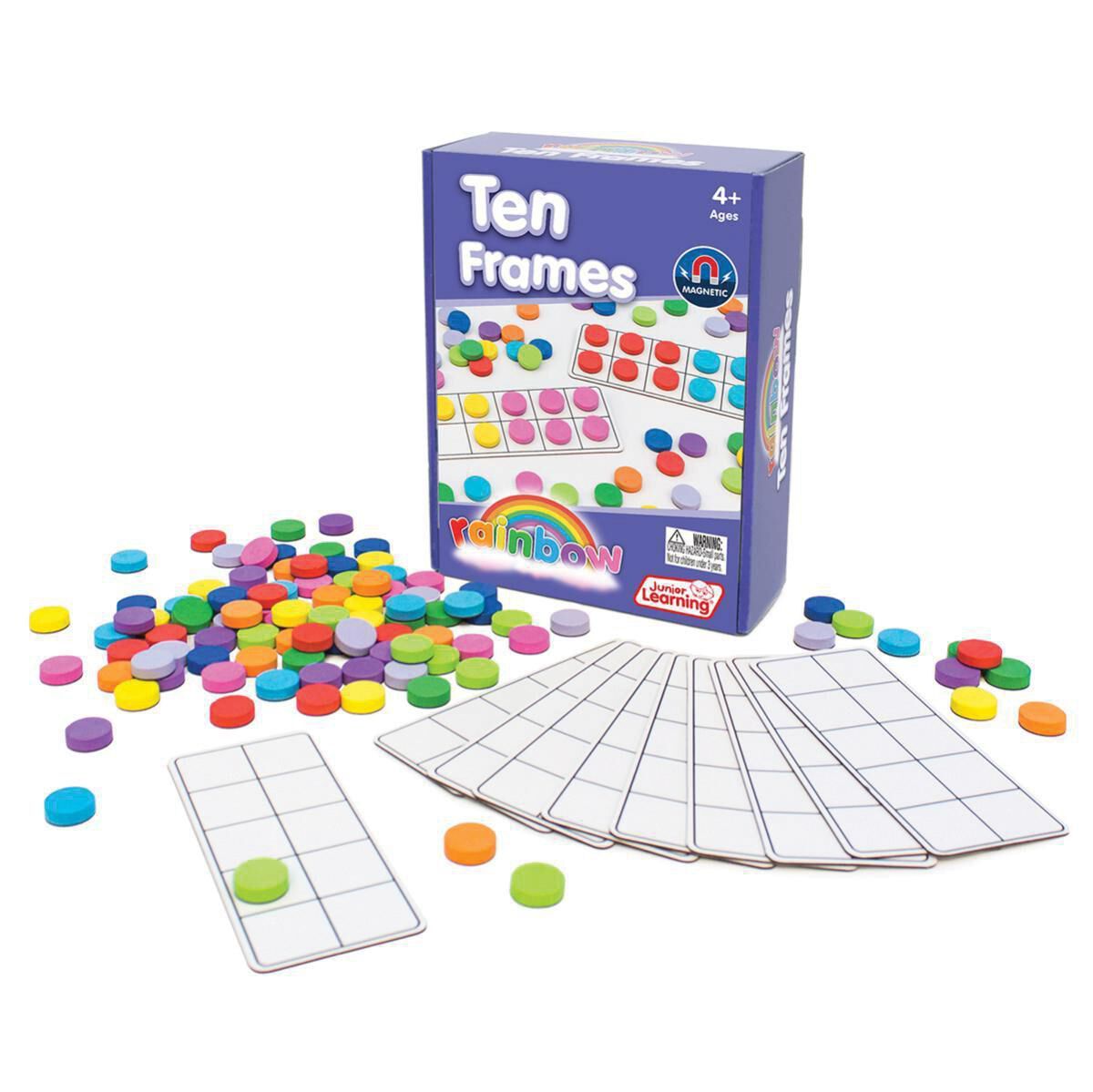 Thumbnail 2Rainbow Magnetic Ten Frames (100 counters, 10 frames)