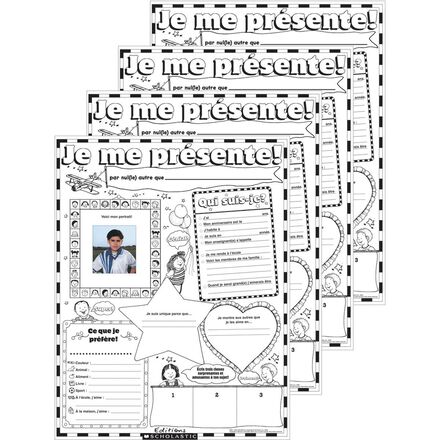 Ensemble d'affiches à compléter : Je me présente!   Ensemble d'affiches à compléter : Je me présente!