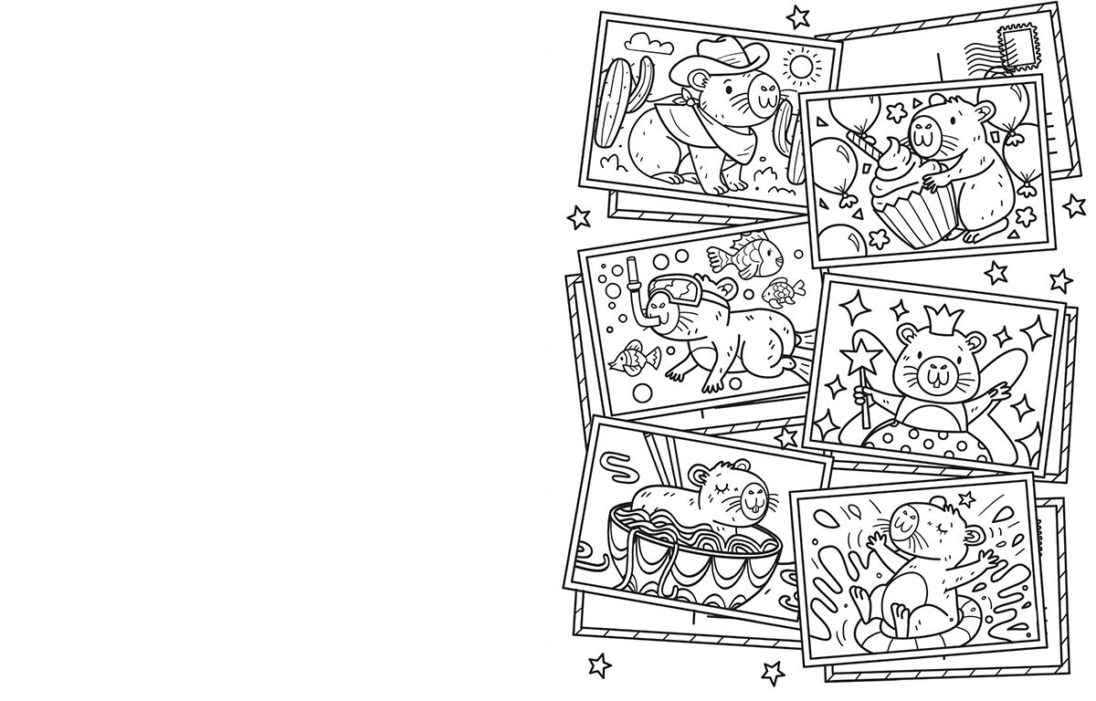 Thumbnail 2 Mes adorables coloriages : Capybaras 