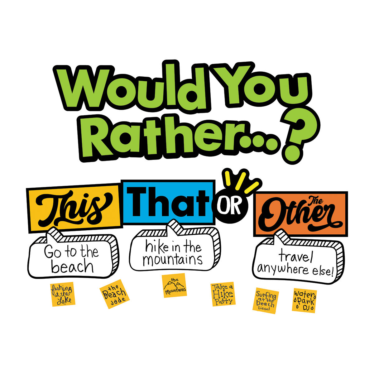  Would You Rather? Interactive Mini Bulletin Board Set 
