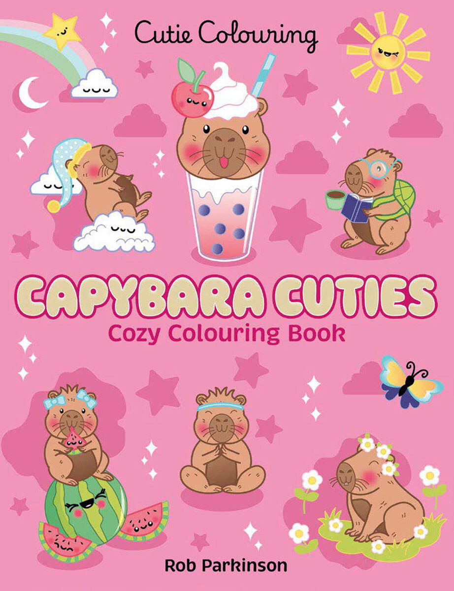  Capybara Cuties: Cozy Colouring Book 