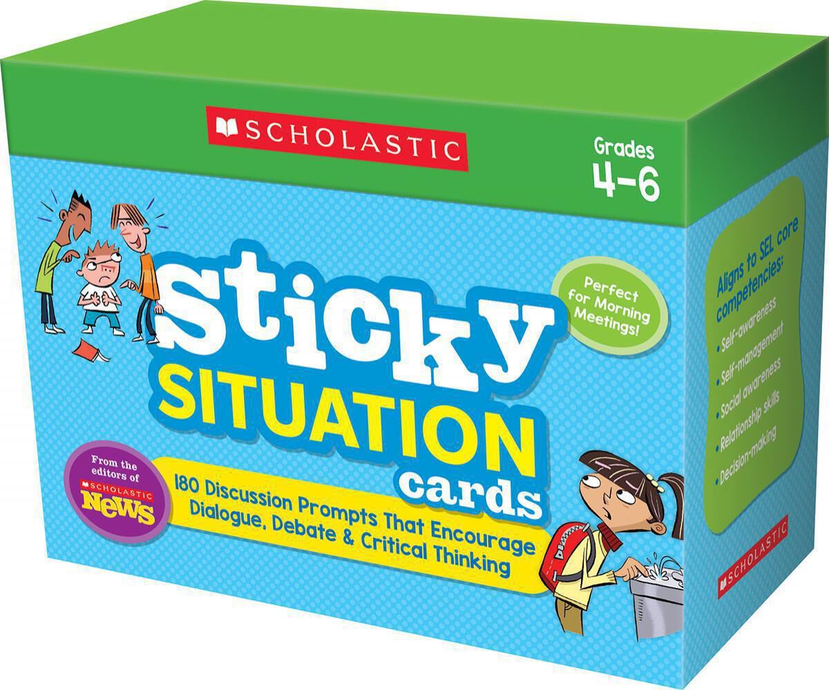 Thumbnail 2 Scholastic News Sticky Situation Cards: Grades 4-6 180 Discussion Prompts That Encourage Dialogue, Debate &amp; Critical Thinking 