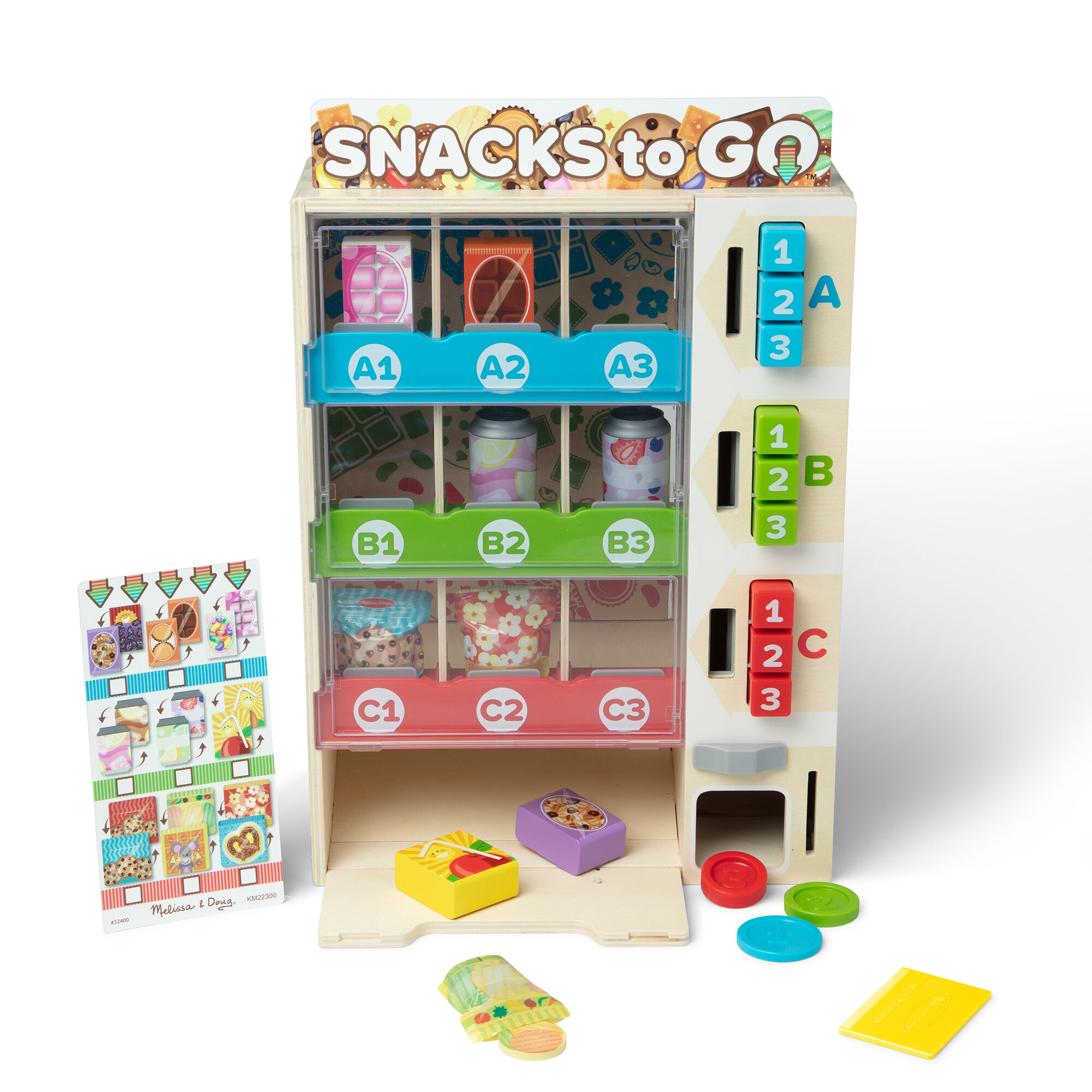  Wooden Vending Machine Play Set 