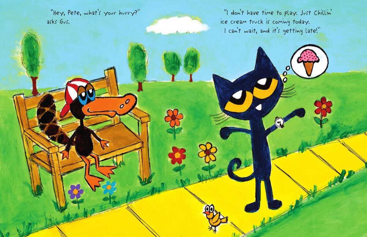 Pete The Cat Screams For Ice Cream Women's Graphic T-Shirt - Short Sleeve Tee
