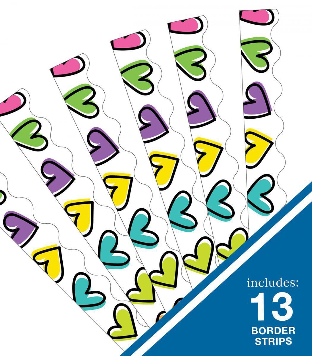 Thumbnail 2Kind Vibes Doodle Hearts Scalloped Border Trimmer