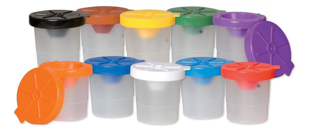 Thumbnail 2No Spill Paint Cups & Brushes 20-Pack