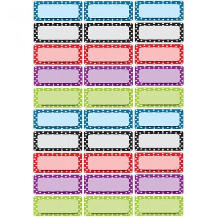  Magnetic Name Plates- Small Colour Dots 